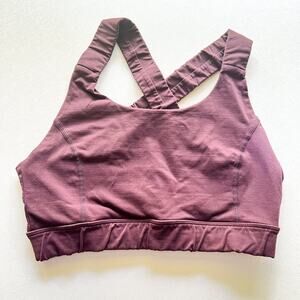 Glyder Eggplant Full Force Bra Women's Medium Criss Cross Back Wide Straps